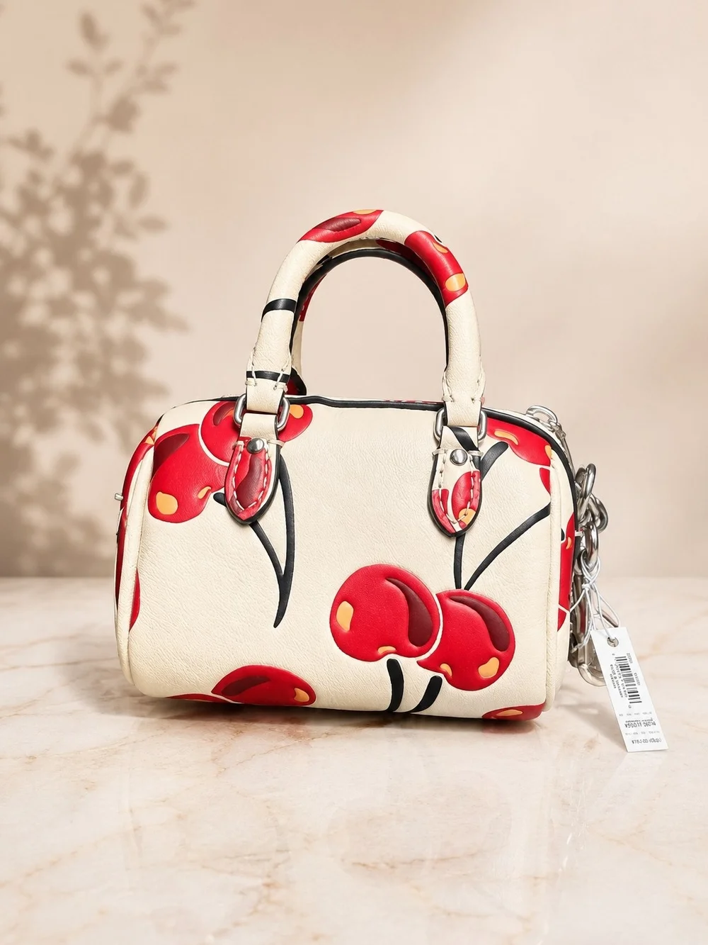 Coach Mini Rowan Bag Charm With Cherry Print